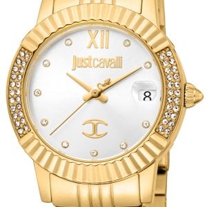 Just Cavalli Damklocka JC1L199M0025 Glam Chic Silverfärgad/Guldtonat