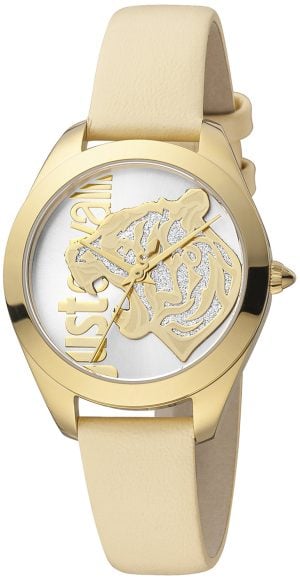 Just Cavalli Damklocka JC1L210L0015 Classic Silverfärgad/Läder Ø32