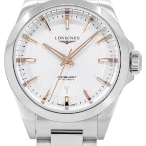 Longines Damklocka L3.320.4.72.6 Conquest Silverfärgad/Stål Ø30 mm