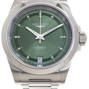 Longines Damklocka L3.430.4.07.6 Conquest Grön/Stål Ø34 mm