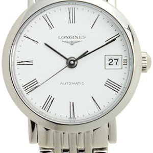Longines Damklocka L4.309.4.11.6 Elegant Vit/Stål Ø25.5 mm