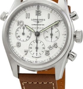 Longines Herrklocka L3.820.4.73.2 Spirit Silverfärgad/Läder Ø42 mm