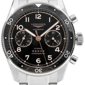 Longines Herrklocka L3.821.4.53.6 Spirit Flyback Svart/Stål Ø42 mm