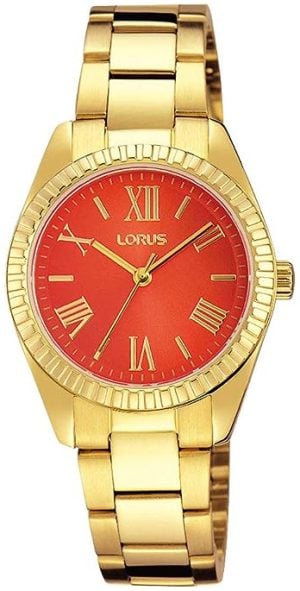 Lorus Damklocka RG232KX9 Classic Orange/Gulguldtonat stål Ø28 mm