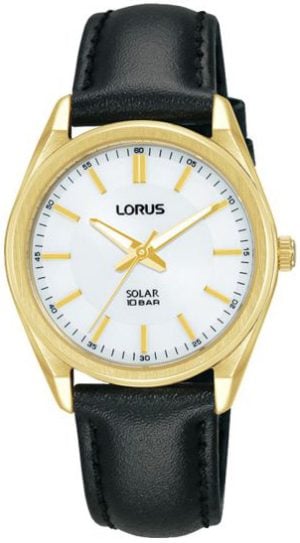 Lorus Damklocka RY518AX9 Solar Vit/Läder Ø31 mm