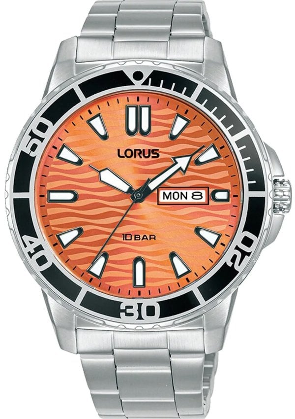 Lorus Herrklocka RH361AX9 Sport Orange/Stål Ø42 mm