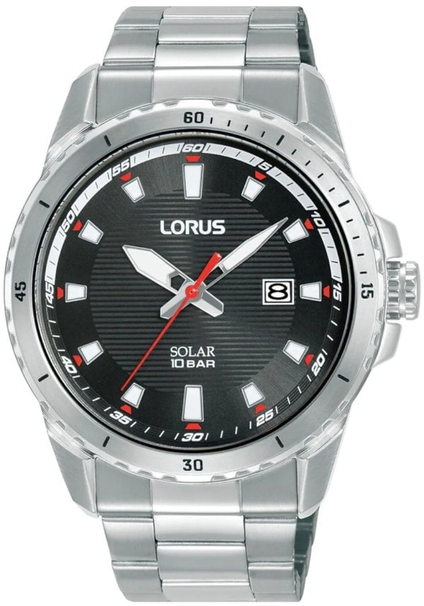 Lorus Herrklocka RX367AX9 Solar Svart/Stål Ø42 mm