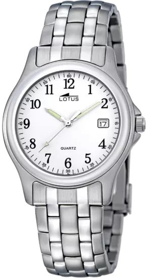 Lotus Herrklocka 15150/A Classic Vit/Stål Ø36.4 mm