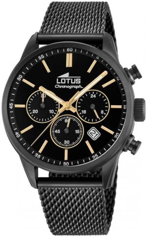 Lotus Herrklocka 18700/2 Chrono Svart/Stål Ø41.5 mm