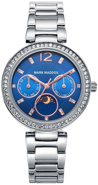 Mark Maddox Damklocka MM7017-35 Classic Blå/Stål Ø34 mm
