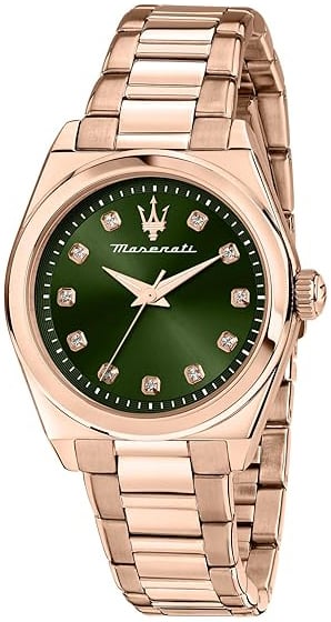 Maserati Damklocka R8853152501 Velocita Grön/Roséguldstonat stål