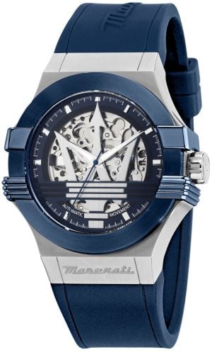 Maserati Herrklocka R8821108050 Potenza Skelettskuren/Gummi Ø42 mm