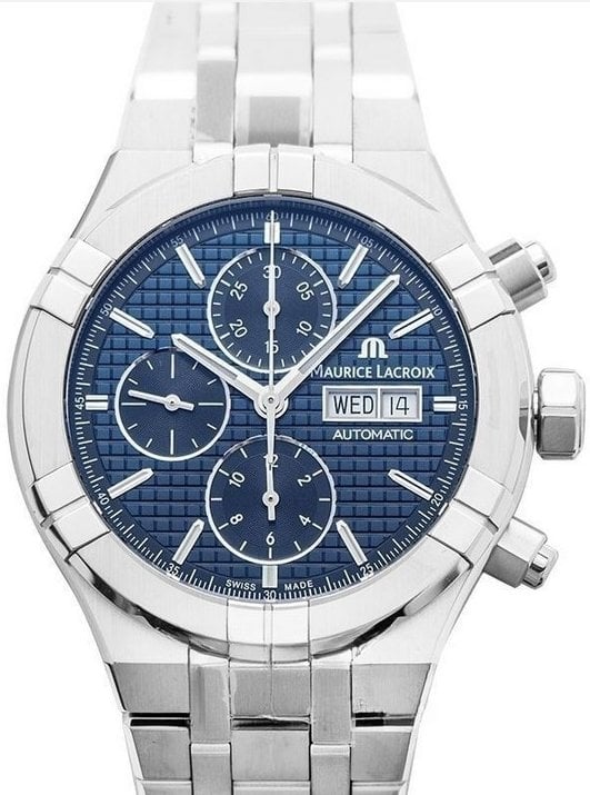 Maurice Lacroix Herrklocka AI6038-SS002-430-1 Aikon Blå/Stål Ø44 mm