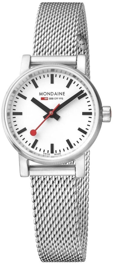 Mondaine Damklocka MSE.26110.SM Evo2 Vit/Stål Ø26 mm