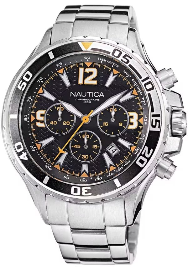 Nautica Herrklocka NAPNSS217 Classic Svart/Stål Ø49 mm