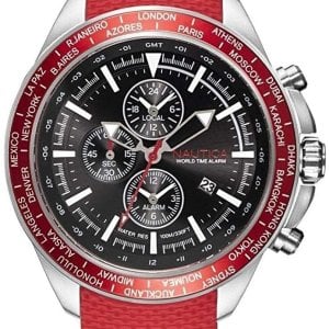 Nautica Herrklocka NAPOBP901 Svart/Gummi Ø48 mm