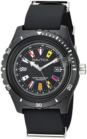 Nautica Herrklocka NAPSRF001 Svart/Gummi Ø46 mm