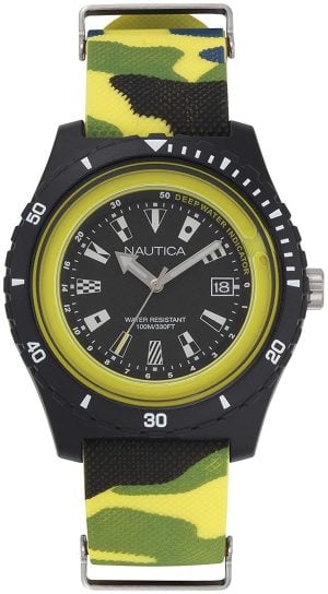 Nautica Herrklocka NAPSRF007 Svart/Gummi Ø46 mm