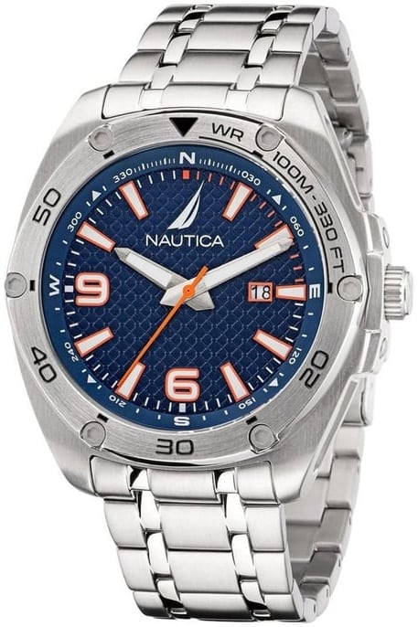 Nautica Herrklocka NAPTCF203 Tin Can Bay Blå/Stål Ø44 mm