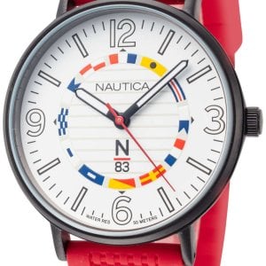 Nautica Herrklocka NAPWGS907 N83 Vit/Gummi Ø42 mm