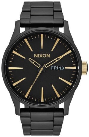Nixon Herrklocka A3561041-00 The Sentry Svart/Stål Ø42 mm