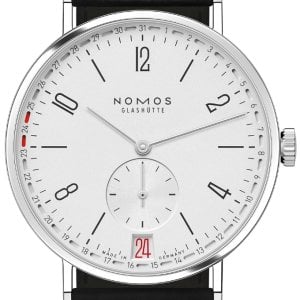 Nomos Glashütte Herrklocka N-135 Tangente Silverfärgad/Läder