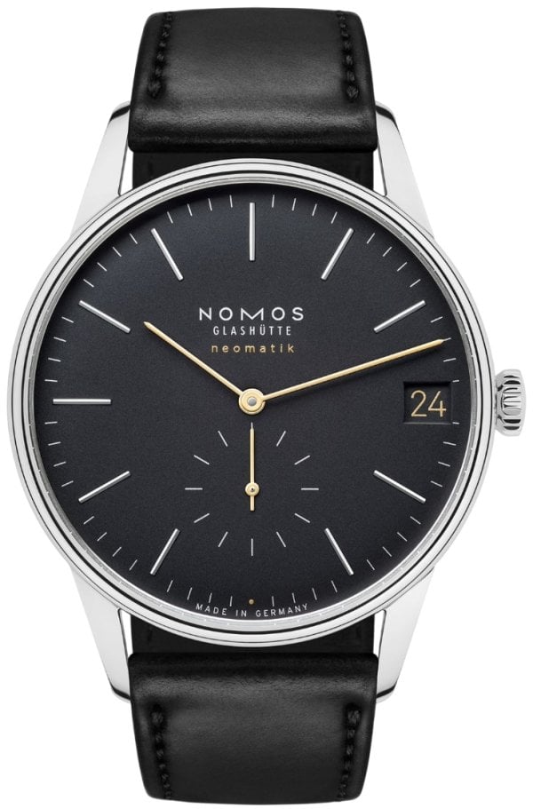 Nomos Glashütte Herrklocka N-366 Orion Neomatik Svart/Läder Ø40.5