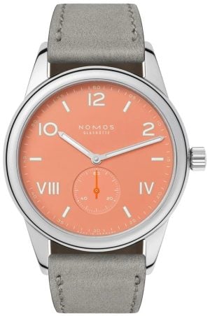 Nomos Glashütte Herrklocka N-725.GB Club Campus Orange/Läder Ø38.5