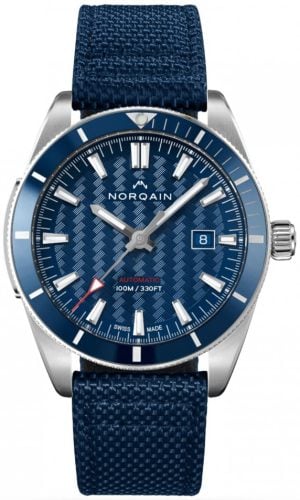 Norqain Herrklocka N1000C02A/A101/10AC.20S Adventure Blå/Läder Ø42