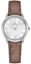 Omega Damklocka 434.13.30.60.55.001 De Ville Prestige Vit/Läder Ø30