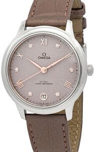 Omega Damklocka 434.13.34.20.52.002 De Ville Prestige Beige/Läder