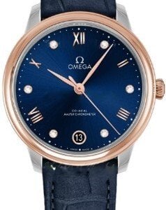 Omega Damklocka 434.23.34.20.53.001 De Ville Prestige Blå/Läder