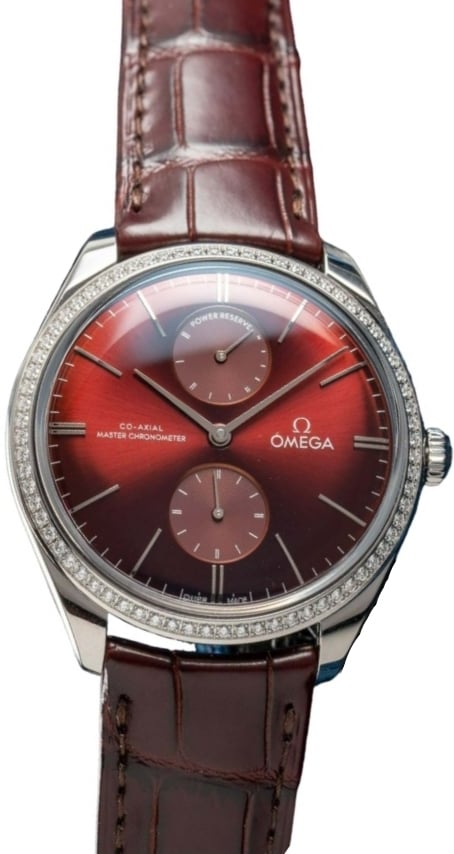Omega Herrklocka 435.18.40.22.11.001 De Ville Tresor Röd/Läder Ø40
