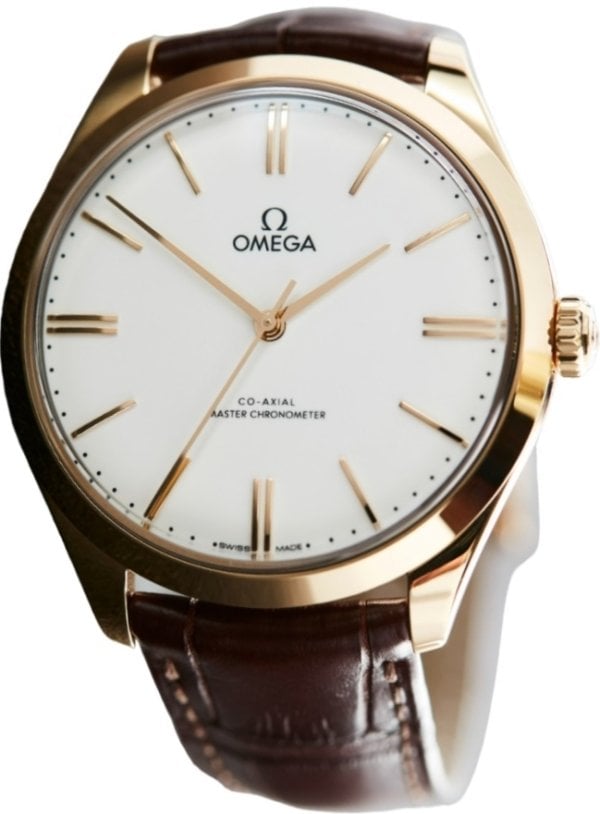 Omega Herrklocka 435.53.40.21.09.001 De Ville Tresor Vit/Läder Ø40