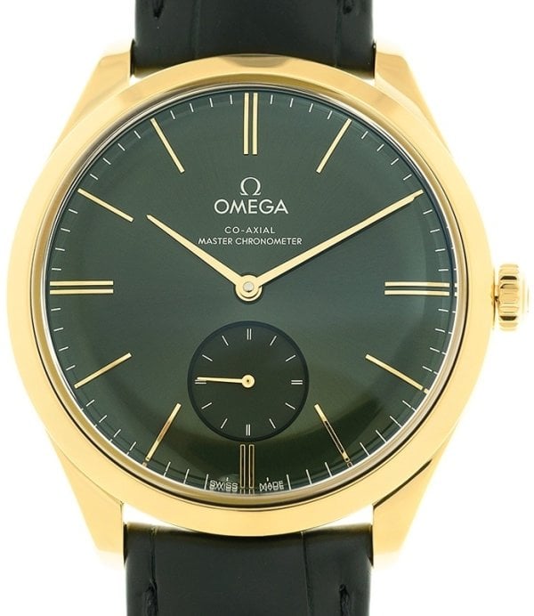 Omega Herrklocka 435.53.40.21.10.001 De Ville Tresor Grön/Läder