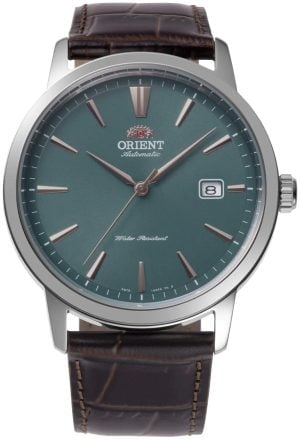 Orient Herrklocka RA-AC0F13E30B Contemporary Grön/Läder Ø42 mm