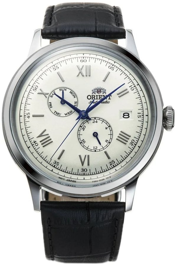 Orient Herrklocka RA-AK0701S Bambino Vit/Läder Ø40.5 mm