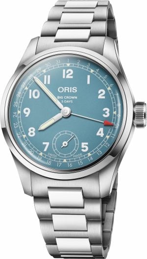 Oris Damklocka 01 473 7786 4065-07 8 19 06 Big Crown Blå/Stål Ø38