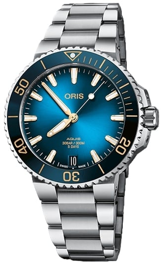 Oris Herrklocka 01 400 7769 4125-07 8 22 09PEB Aquis Blå/Stål