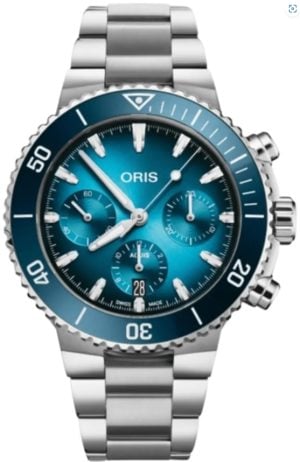 Oris Herrklocka 01 771 7793 4155-07 8 23 01PEB Aquis Blå/Stål