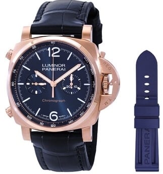 Panerai Herrklocka PAM01111 Luminor Blå/Läder Ø44 mm