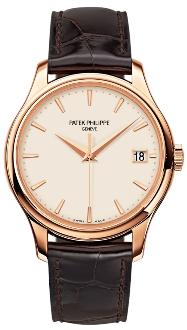 Patek philippe 5227r/001 calatrava champagnefärgad/läder ø39 mm patek philippe 5227r/001 calatrava champagnefärgad/läder ø39 mm