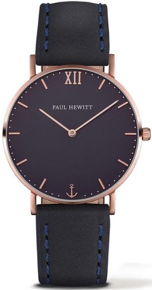 Paul Hewitt Damklocka PH-6455188L Sailor Line Blå/Läder Ø39 mm