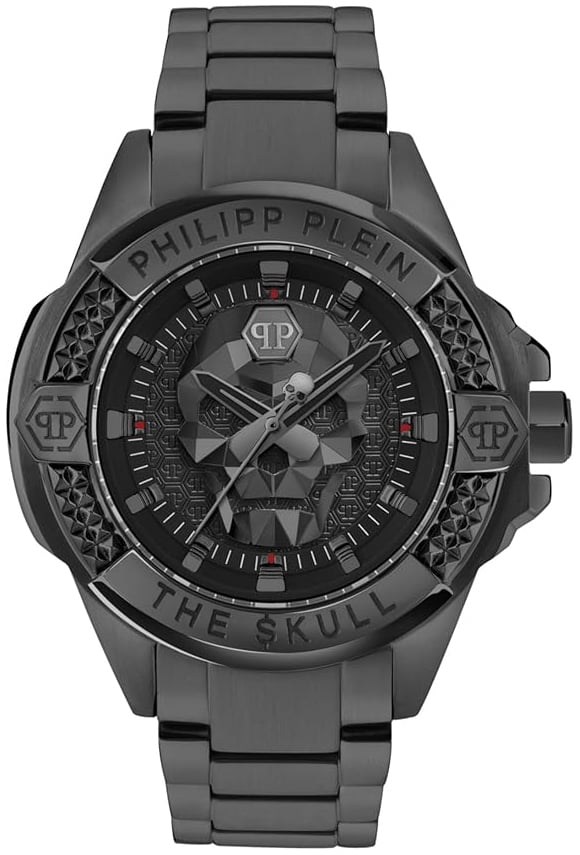 Philipp Plein Herrklocka PWAAA3025 The Skull Svart/Stål Ø44 mm