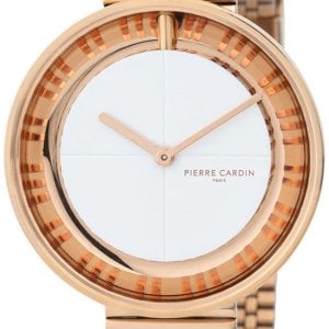 Pierre Cardin Damklocka CMA.0017 Marais Piano Vit/Roséguldstonat