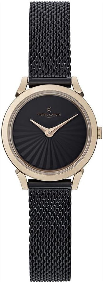 Pierre Cardin Damklocka CPI.2516 Pigalle Plissee Svart/Stål Ø27 mm