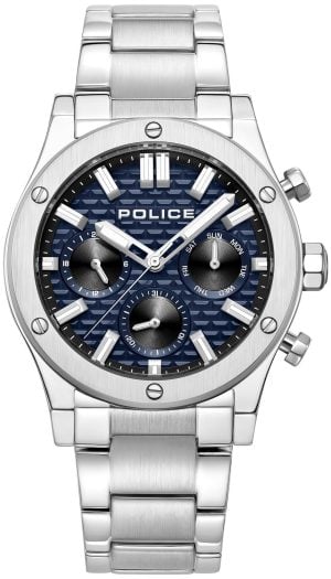 Police Herrklocka PEWJK0006204 Polysh Blå/Stål Ø42 mm