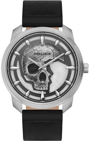 Police Herrklocka PL15714JS.04 Bleder Grå/Läder Ø44 mm
