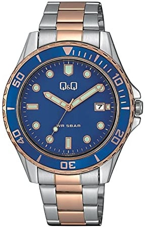 Q&Q Herrklocka A172J422Y Classic Blå/Stål Ø43 mm