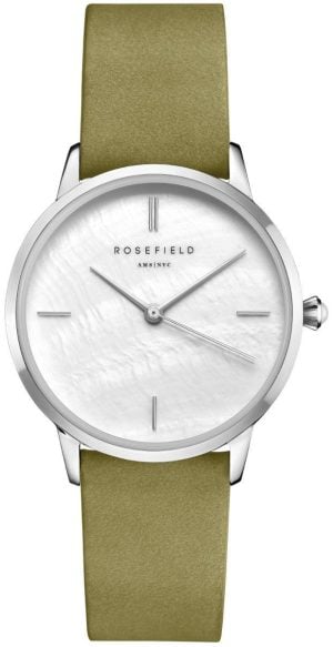 Rosefield Damklocka RMOLS-R05 The Pearl Edit Vit/Läder Ø36 mm